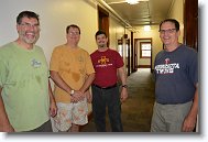 DSC_0724 * Junior Bear, Roscoe W. Chandler, Randy Esbeck and Dudlee in the halls of Lange House. * 2992 x 2000 * (1.95MB)