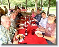 20220806_Phule_10 * Enjoying food from the Cornbred BBQ caterers.  From left to right:  Sky, Ensign, Laugh Rat, Billy Terri, Brannian, Anita and Jedly. * 3816 x 3024 * (4.45MB)