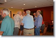 20250808_170419 * Phule is reaching for Brannian's drink.  Brannian is quickly chugging his drink so Phule won't grab it.  Chris Overholtzer and Big Bob wonder how the confrontation will turn out. * 4496 x 3000 * (6.85MB)