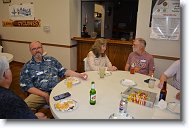 20250809_154413 * Brannian, his wife Anita, and Jedly enjoying the reunion.  On the table rests the 1978 ISU Bomb. * 4496 x 3000 * (5.88MB)
